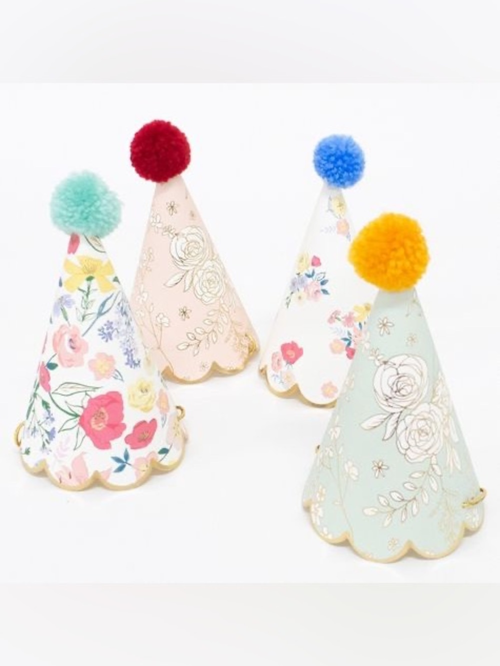 Meri Meri Floral Pastel Party Hats (Brand New in Box!!) - Picture 3 of 7